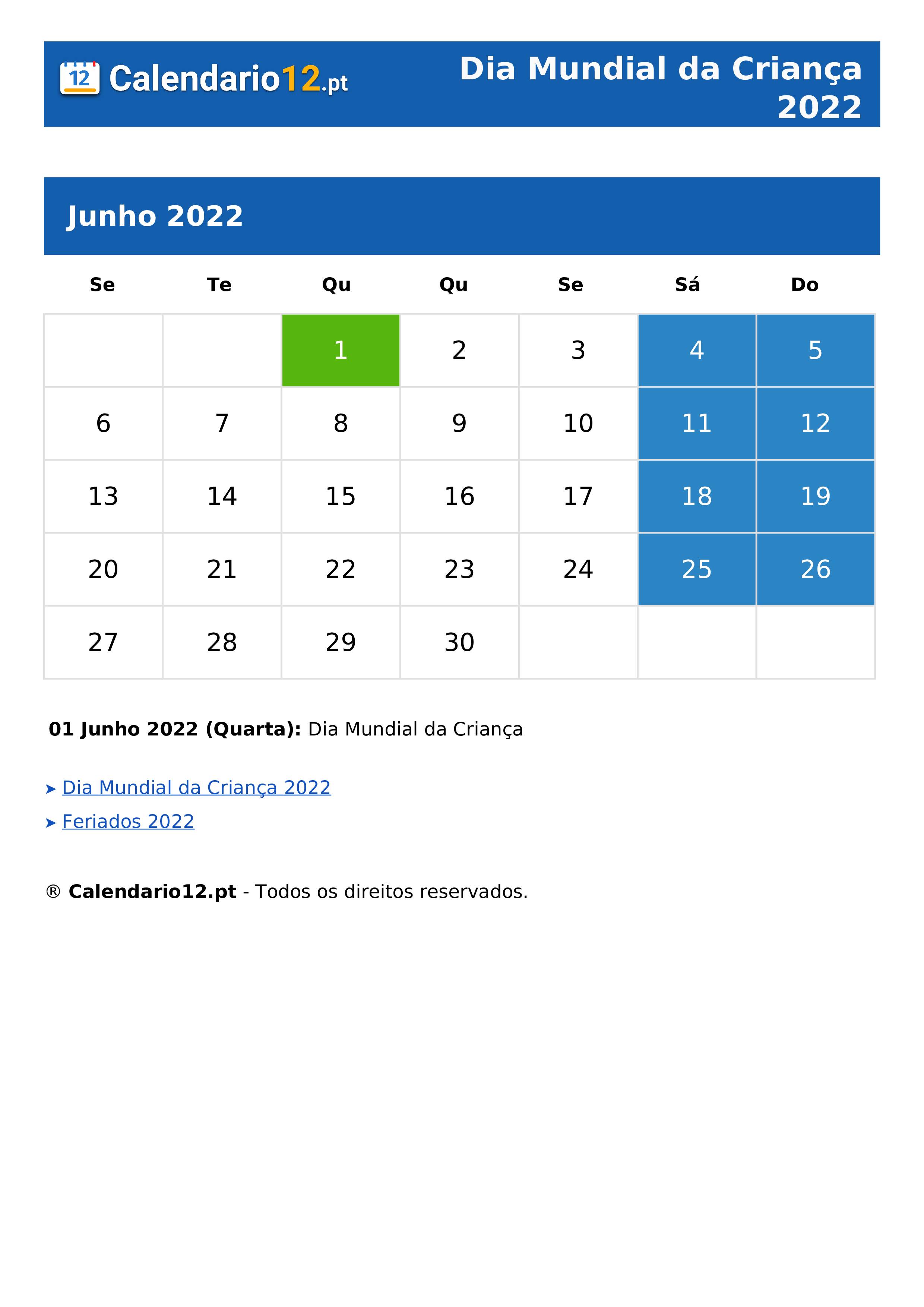 Dia Mundial da Criança 2022